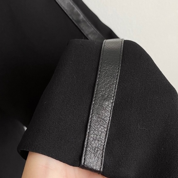 Vince Leather Strapping Long Sleeves Shift Dress - Picture 7 of 7